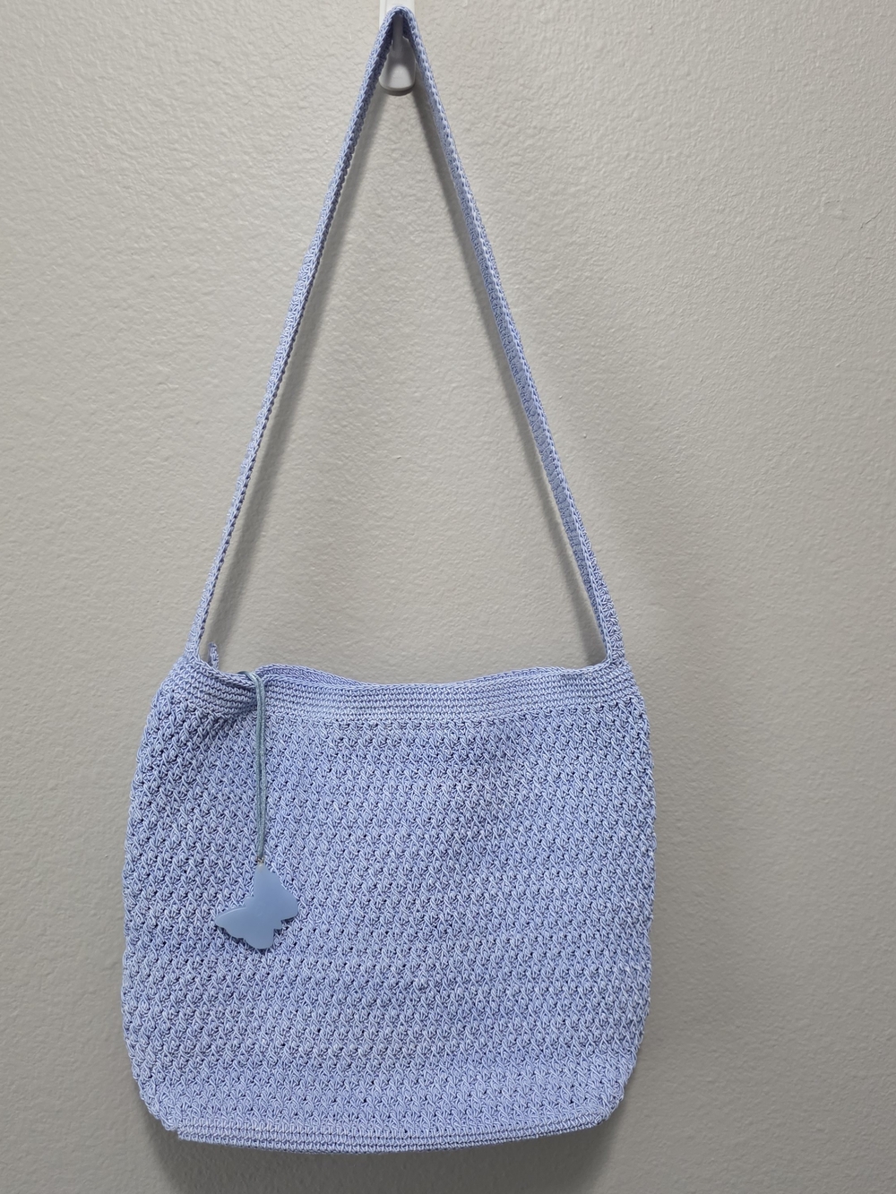 Liz Claiborne Light Blue Crochet Shoulder Bag